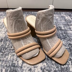 Altar'd State Crocodile Nude Heels with Elegant Straps